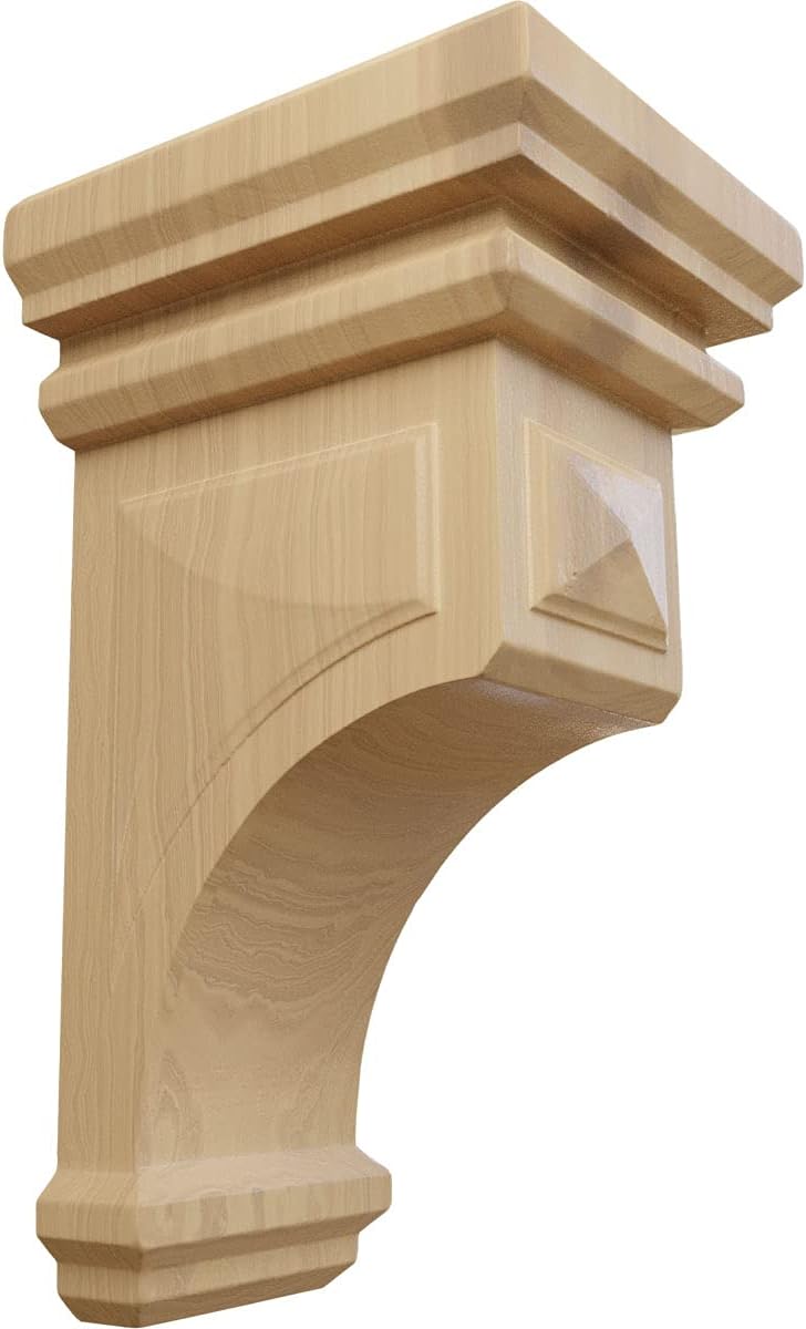 Exclusive Discount 50% Price Ekena Millwork CORW05X05X10WFCH-CASE-6 Medium Woodruff Wood Corbels, 5W x 5 3/4D x 10H, Cherry