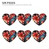 Car Air Fresheners set of 6 Car Hanging Air Freshener Red floral pattern Hanging Scented Cards Aromatherapy Tablets for Car Car Interior Decor Hanging Fragrance Scented Cards for Car #2