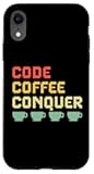 iPhone XR Code Coffee Conquer Bootstrapping Bootstrap Indie Hacker Case
