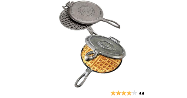 old fashioned cast iron waffle maker