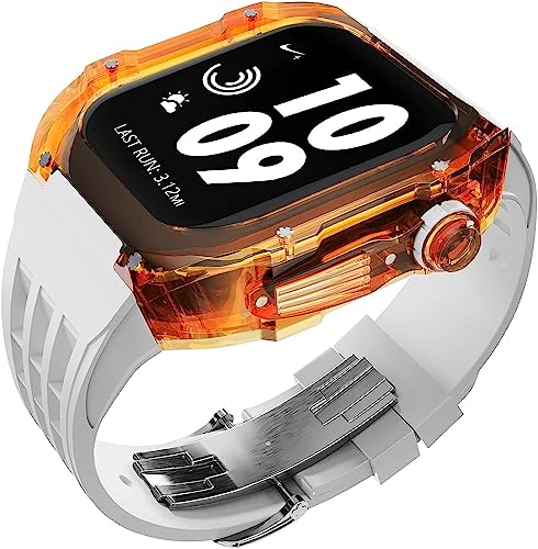 Bracelet caoutchouc fluor transparent anti-jaunissement pour Apple Watch