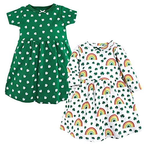 Hudson Baby baby girls Hudson Infant Girl Cotton Dresses, St Patricks Rainbow, 3 Toddler Casual Dress, St Patricks Rainbow, 2-3T US