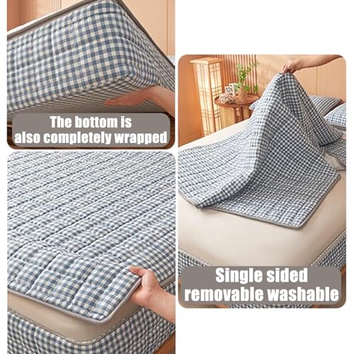 Protector de colchón 180x200 impermeable con cremallera de 6 lados lavable 4