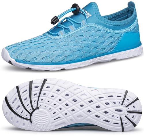 Image of DOUSSPRT Women's Water Shoes Quick Dry for Beach Swim Pool Fishing | Adult Breathable Summer Walk Aqua Sandals for River Athletic Boating Kayaking Diving Sport