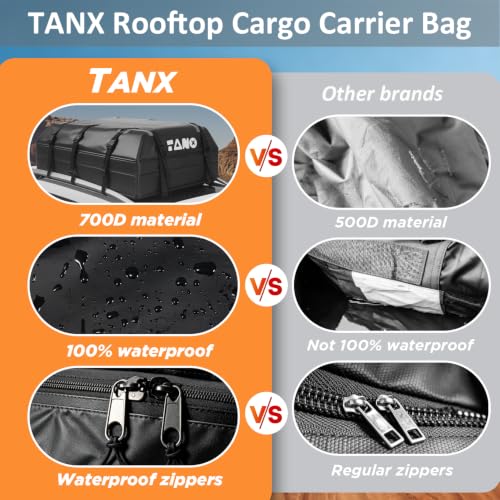 TANX 21 Cubic Feet Rooftop Cargo Bag