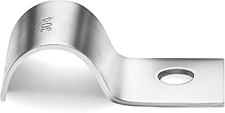 35 Pièces Fixation Grillage Rigide Sur Mur Cavalier Cable, 8mm Attache Grillage Rigide clips, 304 Acier Inoxydable Fixation Grillage Rigide Sur Poteau Pour la Fixation de Câbles et Fils