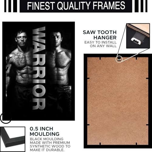 Image of BLINKART Warrior (2011) Movie Poster Frame 12x18 Inch | Premium 300 GSM Paper Wall Print | Vintage Film Artwork for Home, Bedroom, Living Room, Office | Framed Photo Decor