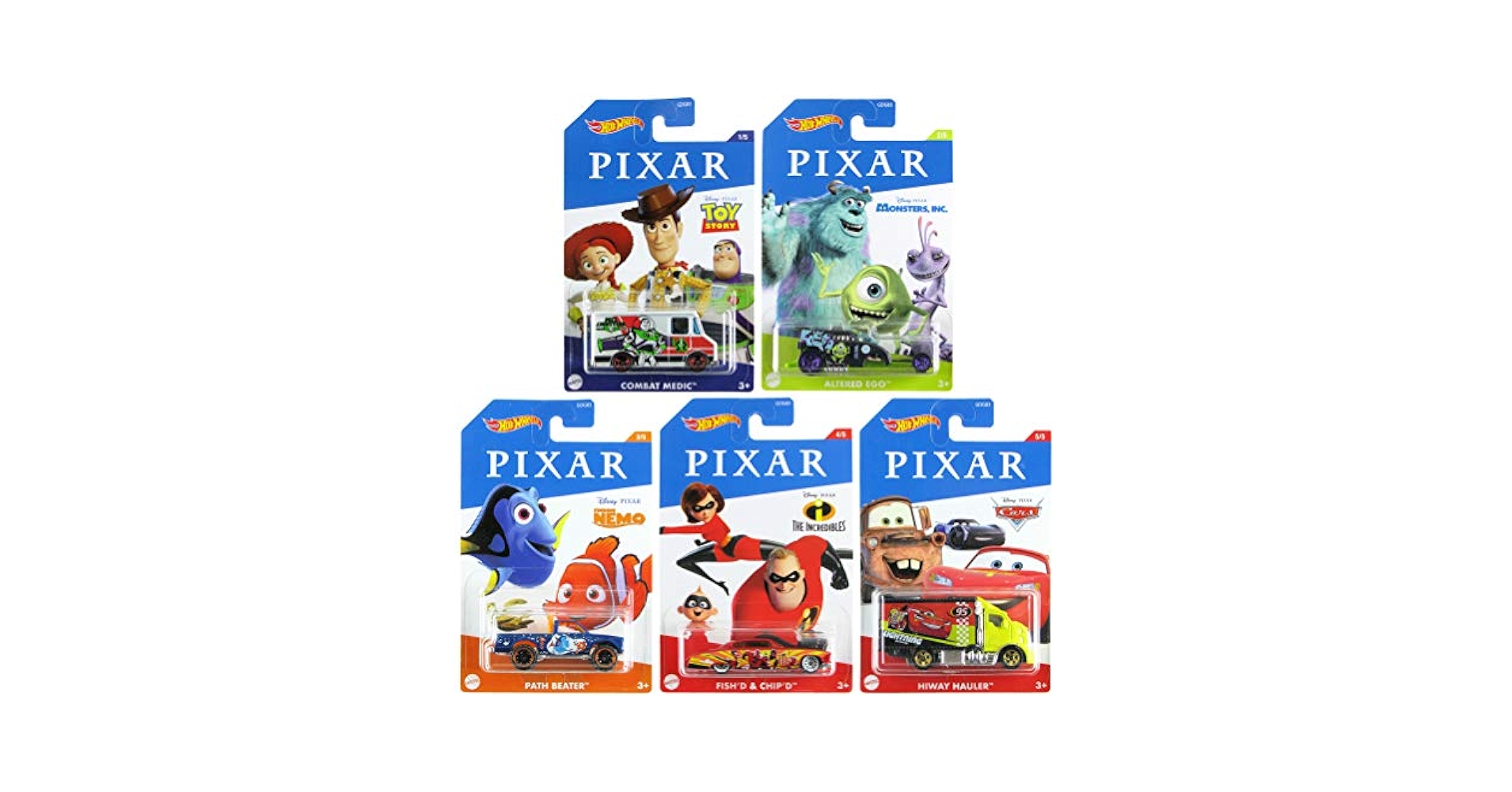PIXAR ホットウィール ミニカー 5点セット Disney Pixar Lightyear Hot Wheels 5-Pack Bundle: Character