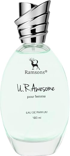 Ramsons U R Awesome Perfume for Women - 100ml | Top Note - Fruity, Citrus, Mint &amp; Aqua | Middle Note - Floral, Sea Grass &amp;...