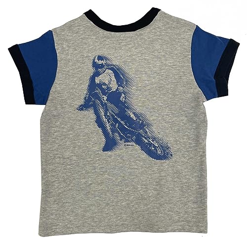 Harley-Davidson Big Boys' Colorblocked Short Sleeve Knit Tee - Gray/Blue2