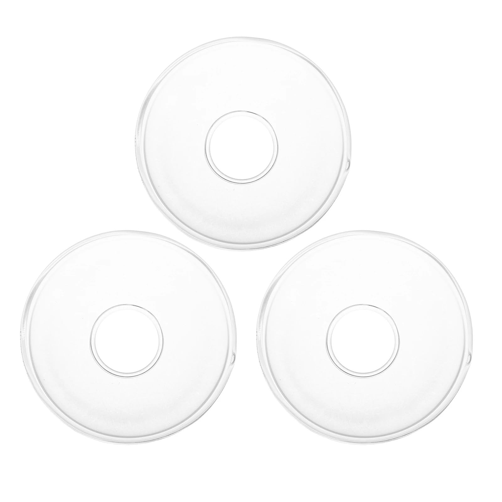 Candle Drip Protectors 6-Pack Clear Glass Decorative Wax Catcher Rings, Reusable for Taper Candles