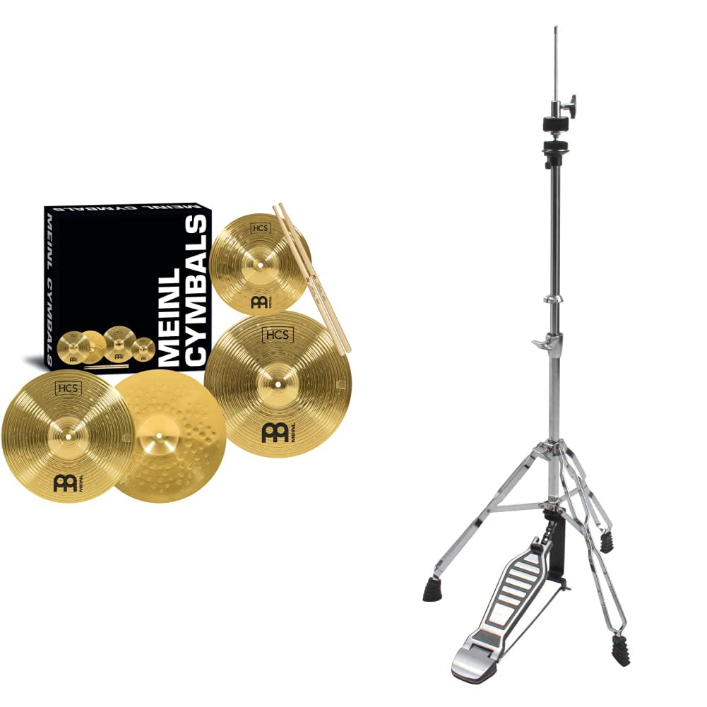 Meinl Cymbals Hcs1314+10S+Tx5Aw Set Piatti Hi-Hat E Crash Con Splash 10" & Xdrum Supporto Hi-Hat Per Charleston