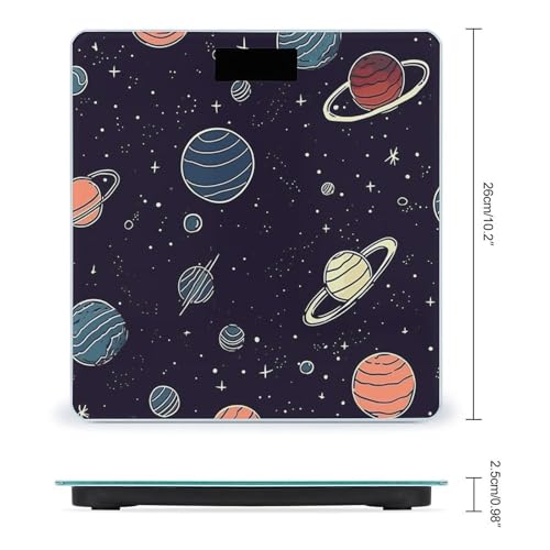 Balanza Digital para Baño con Patrón Planeta Espacial miniatura 2