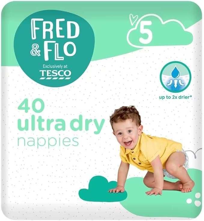 T Fred & Flo Ultra Dry Nappies Size 5 Pack 40