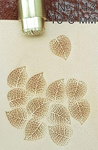 DandS ltd Leather Stamp Tool, Leaf, Professional Steel Craft Tool for Leatherworking, Embossing, Carving & Stamping Leather Projects, Belts, Wallets & DIY Projects, Compatible with Mallet, #143