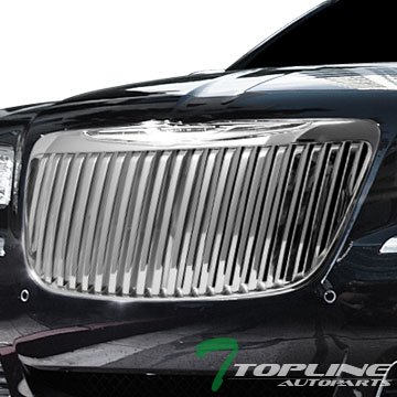 CHROME VIP VERTICAL WATERFALL FRONT BUMPER GRILL GRILLE 11-14 CHRYSLER 300 300C