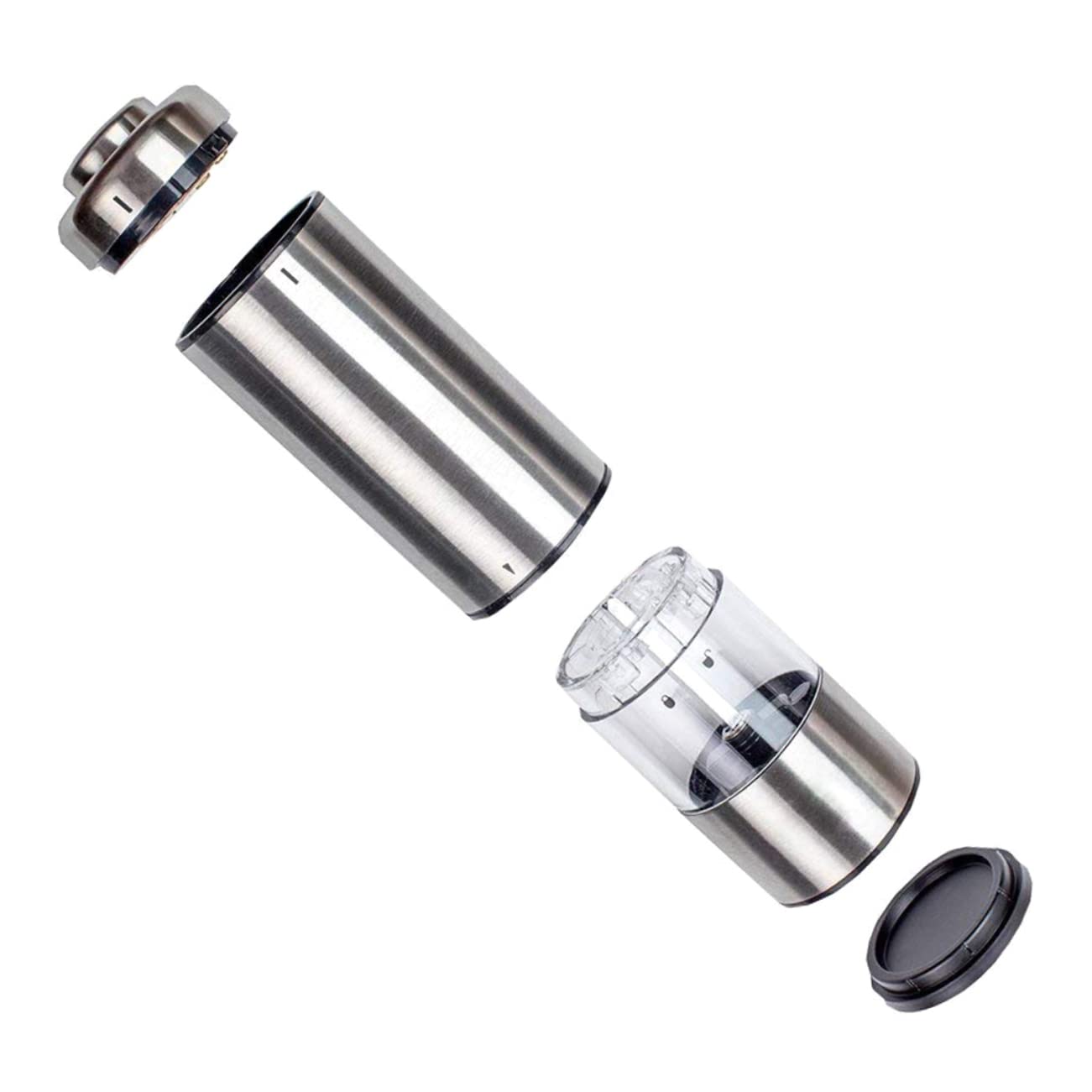 Macinino Elettrico per Pepe in Acciaio Inox, Argento