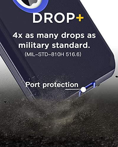 Aicase For Iphone 14 Pro Case,Heavy Duty Drop Protection Full Body Rugged Shockproof Military Protective Tough Durable Cover For Iphone 14 Pro 6.1"_2 Maritime Blue/Admiral Blue #TOP7
