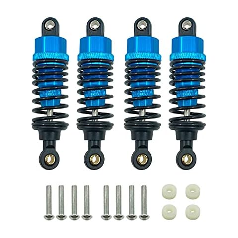 Ocnvlia 4Pcs Aluminum Alloy Shock Absorbers Damper Set for TT-01 TT01 TT-02 TT02 1/10 RC Car Upgrade Parts Cover