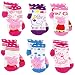 Peppa Pig Girls 6 pack Socks (4-6 Toddler (Shoe: 7-10), White/Multi Quarter)