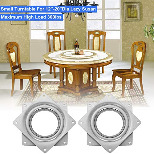 16Pack Lazy Susan Hardware, 4”Square Lazy Susan Turntable Bearings, 300lbs Capacity 5/16”Thick Swivel Plate for DIY Lazy Susan Project Storage Organizer Rack Cake Decorating Sculpture Displays - Thumbnail 4