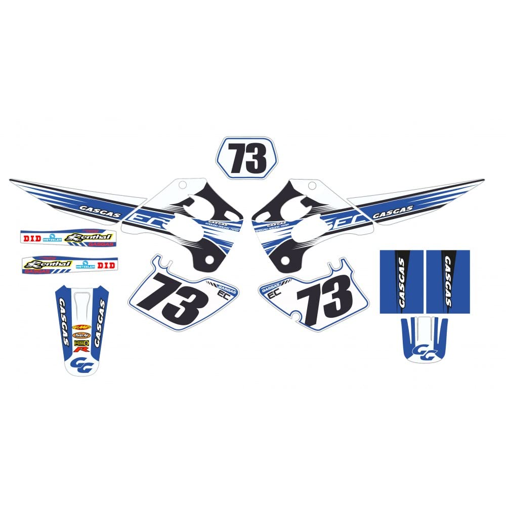 Kit autocollants Gas-Gas EC 98-01 bleu pour moto enduro