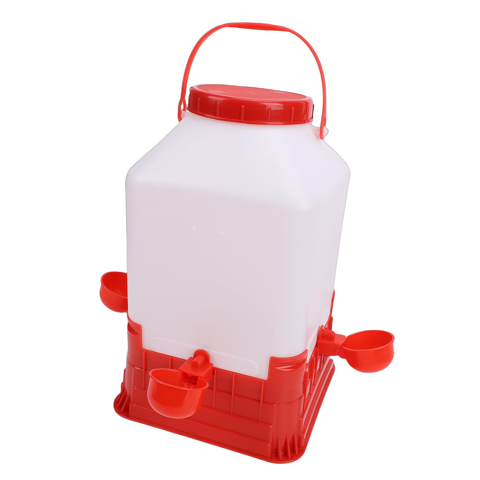 Bebedero Automático para Aves de Corral, Comedero de Agua para Pollos de Plástico de Gran Capacidad de 10L con 4 Tazones, para Beber y Alimentar Aves de Corral