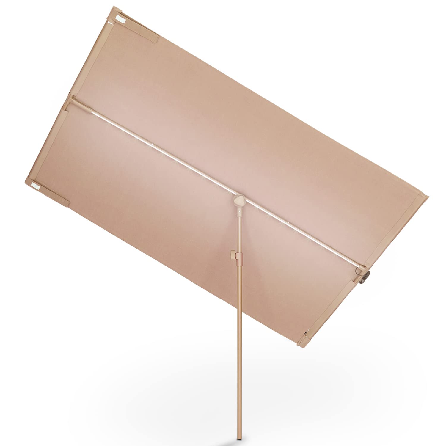 blumfeldt Ombrellone da Giardino, Ombrellone Arredo Giardino con Pannelli Solari, Luci LED RGB, Protezione Raggi UV, da Decentrato Impemeabile e Smart, da Esterno