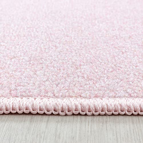 Laagpolig kindertapijt speelkleed baby motief babyster Grijs, kleur:Pink, grootte:100x150 cm - Afbeelding 5