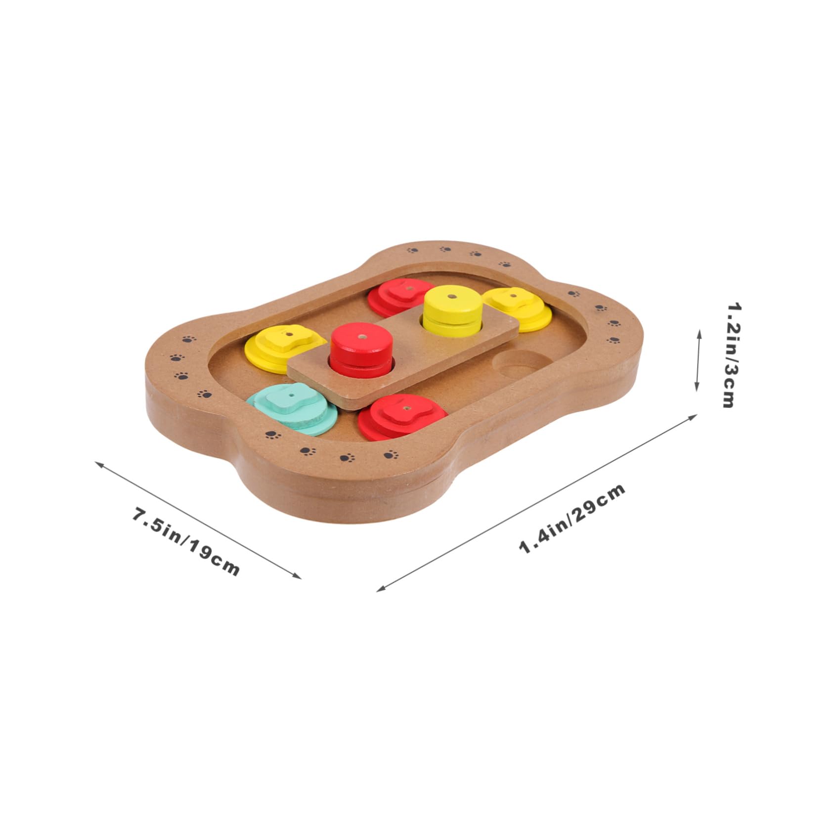 Toyvian Hundespielzeug Holz Knochenform Langsame Fütterung Intelligenzspielzeug Welpen Fressautomat