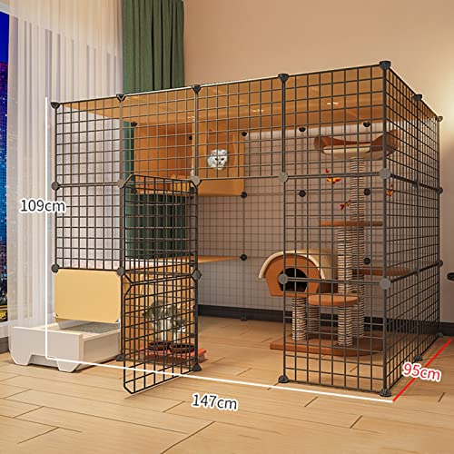 Cage d'intérieur pour chat structure robuste C2 de 147 cm de long - 3