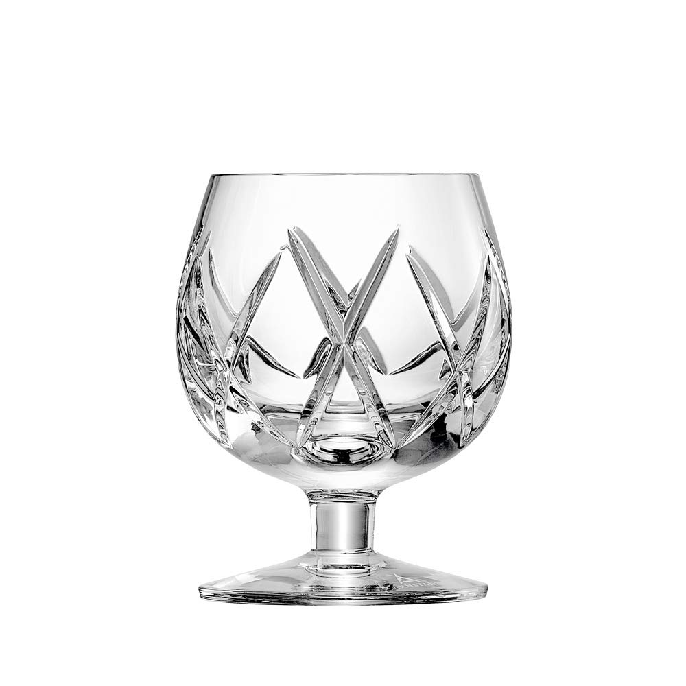 Arnstadt Crystal London - Bicchiere da Cognac in Vetro soffiato, Lavorato a Mano, 10,5 cm, Chiaro