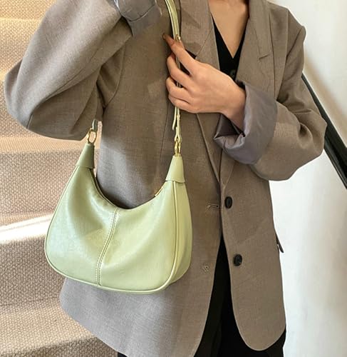 Shoulder Bag for Women Soft PU Leather Crescent Tote Handbag Retro Classic Satchel Crossbody Underarm Hobo Purse Clutch4