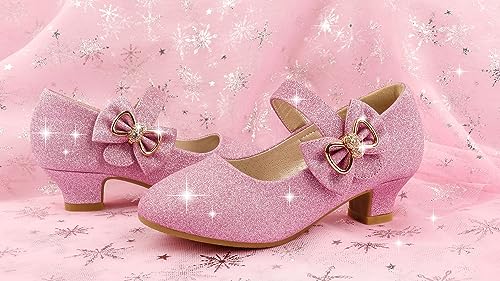 Eithy Girls Dress Shoes Low Heel Bow Princess Summer Flats Sandals Toddler/Little Kid/Big Kid4