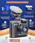 ROVE R2-4K PRO Cam Dash, intégré GPS, 5G WiFi Caméra Dash pour les voitures, 2160P UHD 30fps Dashcam avec APP, 2.4" IPS Écran, vision nocturne, WDR, 150° Angle large, 24-Hr Mode de stationnement, Supports 512GB Max