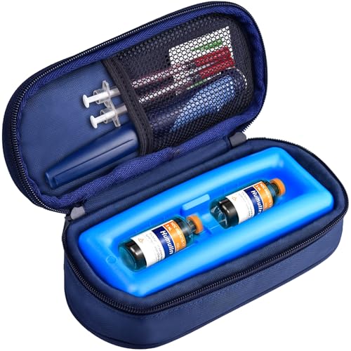 cruxer insulin vial cooler travel casediabetes carrying insulated bag for supplies keep medicine cooldiabetic small bottle protector kit for storageportable mini pack with protective ice brick