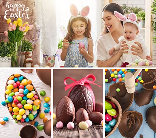 Webake Chocolate Silicone Molds, Large 3D Breakable Egg Mold Silicone Easter Egg Chocolate Molds With 1 Hammer For Easter Eggs #TOP6