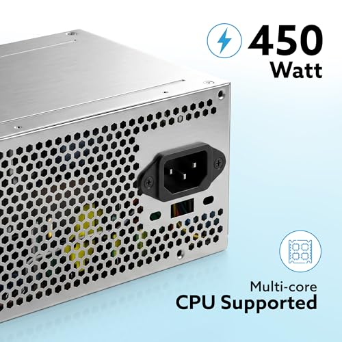 Image of Frontech ATX P4 Computer SMPS Power Supply | 450W | 80mm Smart Silent Cooling Fan | 8(6+2) PIN PCI-E | Built-in Dual Power Protection (PS-0005A)