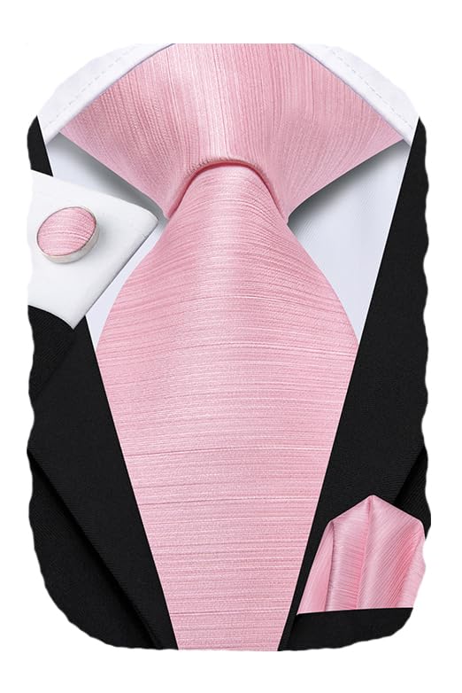 Hi-Tie Mens Tie Set Silk Necktie Woven Paisley Ties with Pocket Square Cufflinks Set for Wedding Party