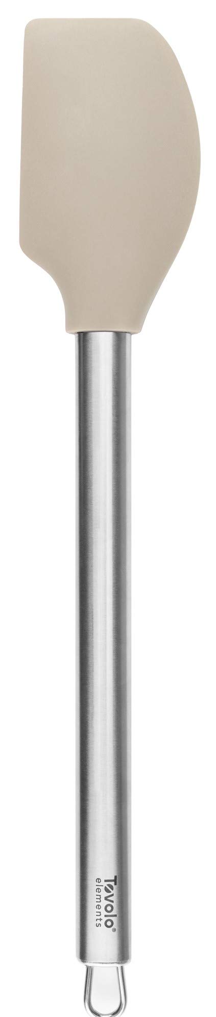 Tovolo Heat Resistant Silicone Stainless Steel Spatula Cooking Kitchen Utensils Non-Stick for Baking, Spreading and Mixing Ergonomic, Dishwasher Safe Bakeware BPA Free, Slate Gray