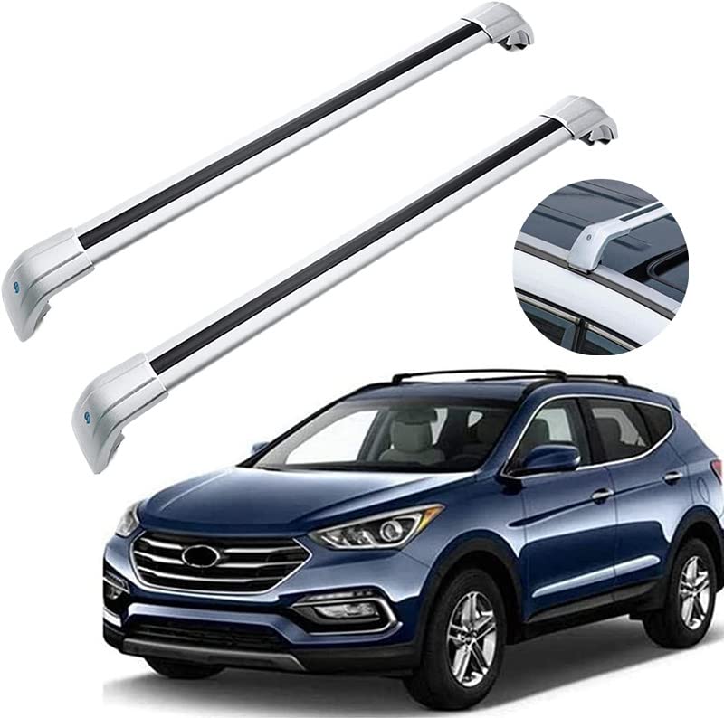 MotorFansClub Roof Rack Cross Bars Fit for Compatible with Hyundai Santa Fe  2013 2014 2015 2016 2017 2018 Crossbars Baggage Luggage Cargo Top Roof ...