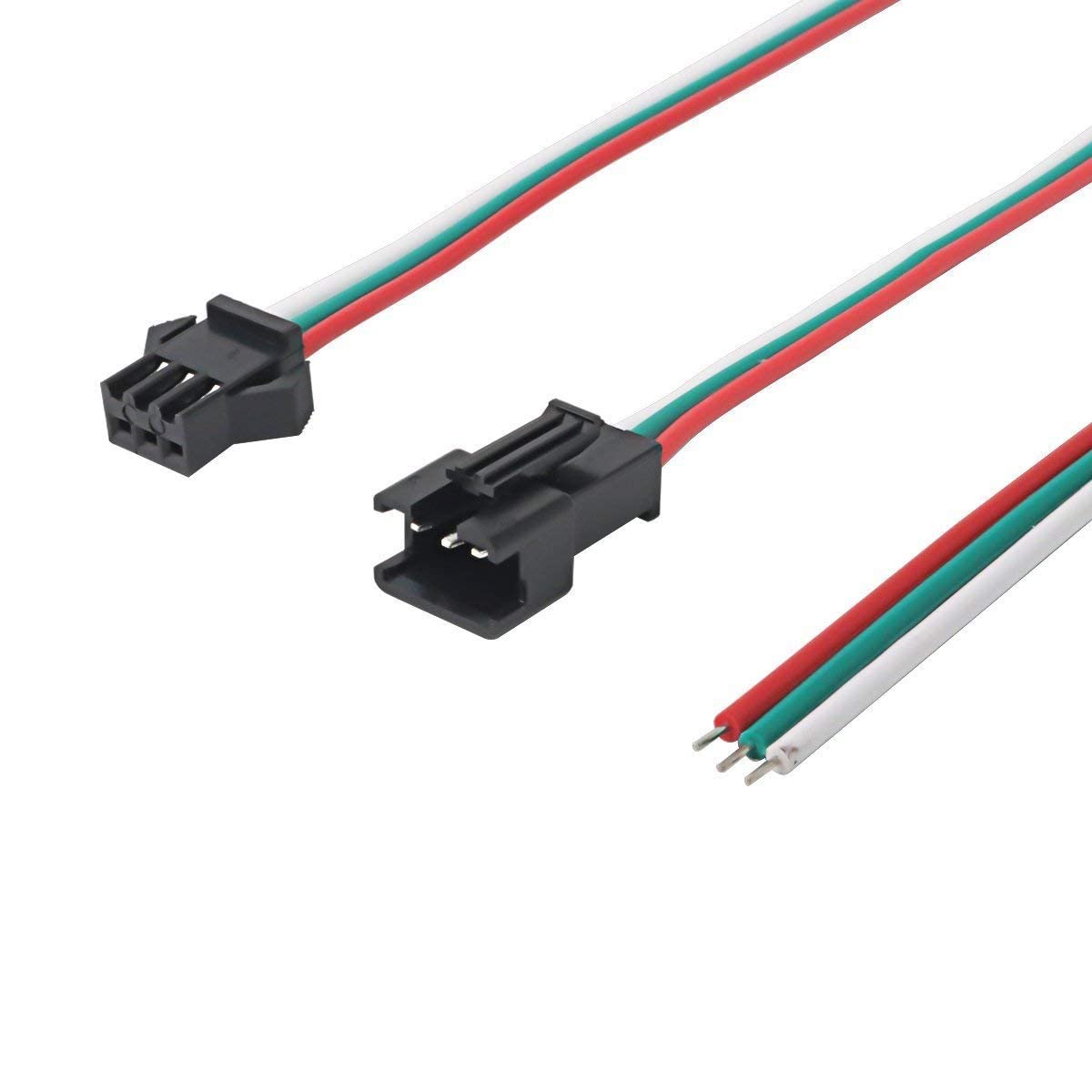 40PCS (20 Sets) 3-Pin Male & Female JST Lock-Type Connectors with 3-Wire Leads-image-43