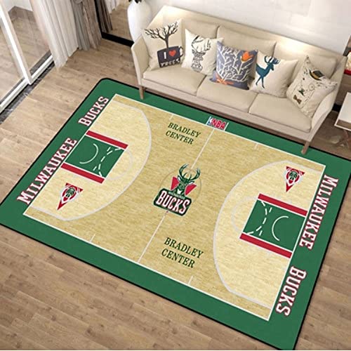 LHGBGBLN Kreativer Teppich - NBA-Basketball Decken - Trendige Fußmatten für das Schlafzimmer von...
