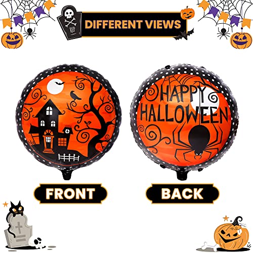 Katchon, Happy Halloween Balloons Set - Large, Pack Of 13 | Boo Balloons For Halloween Birthday Decorations | Halloween Foil Balloons, Tick Or Treat Halloween Party Decor | Halloween Balloon Arch Kit #TOP1