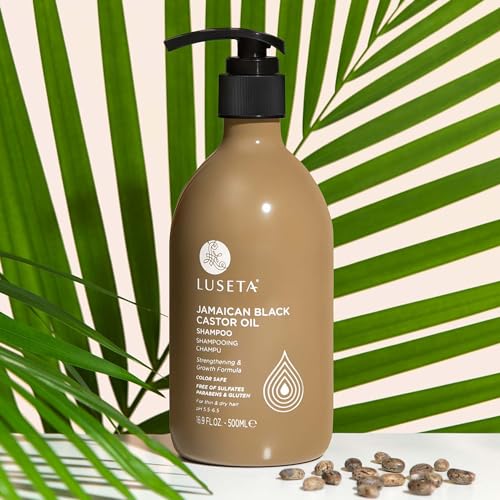 L Luseta L6060S-61S Luseta Castor Oil Shampoo And Conditioner Set Strengthen And Cleanse Thin Hair Restore Damaged Hair Sulfate Free thumb #4