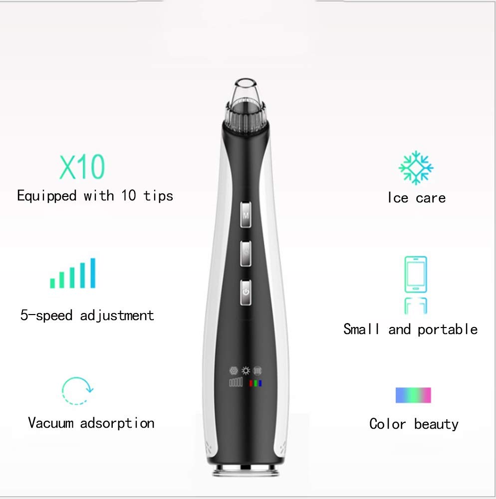 GMYFC Blackhead Remover, Electric Facial Pore Cleanser Vacuum Comedone Removal Tool with 65Kpa Strong Suction USB Rechargeable