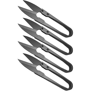 4 Pieces Mini Scissors Garden Shears Coated Premium Harvest Shears Stainless Steel Rose Scissors Trimming Scissors Bonsai Tool Bonsai Pruning Scissors Cutting Cloth Tool for Sewing Gardering