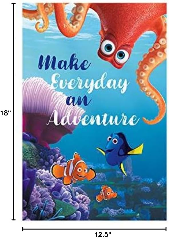 Flagology, Disney, Dory, Make Everyday an Adventure Dory – Garden Flag 12" x 18", Outdoor/Indoor, Exclusive Premium Fabric, Officially Licensed Disney