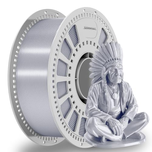 Image of Silver Silk PLA Filament 1.75mm + /-0.03mm 3D Printer 1kg