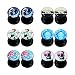 Longbeauty 6Pairs Mixed Patterns Punk Acrylic Screw Tunnel Stretcher Ear Stretcher Kit Piercing 6MM